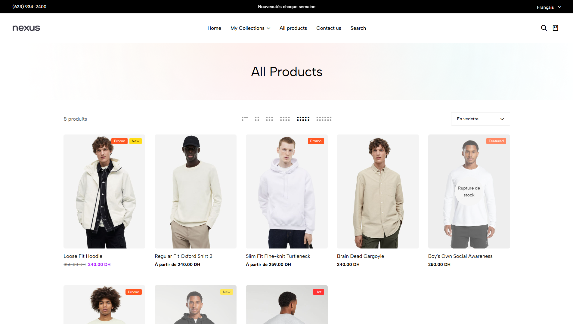 Sellioly storefront showing products with COD checkout